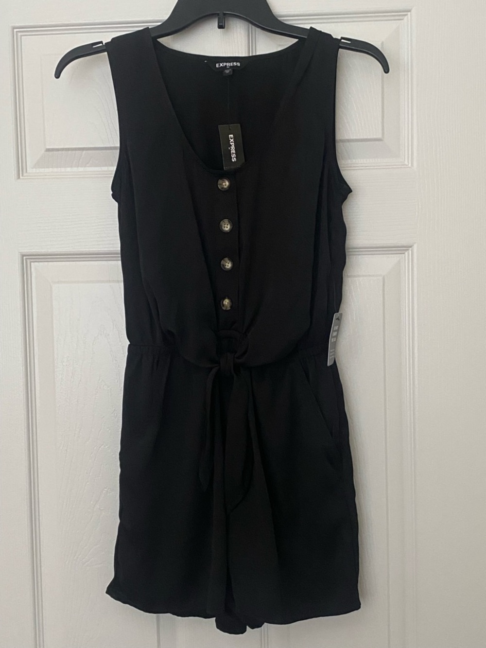 Express Black Tank Romper